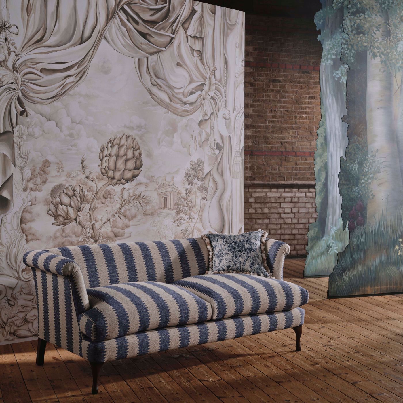 Fringed Tulip Toile Fabric