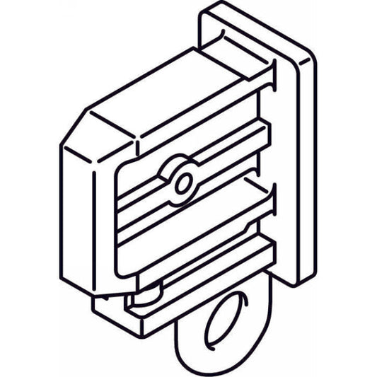 3667 - Endcover / stop white with screw (2pcs)