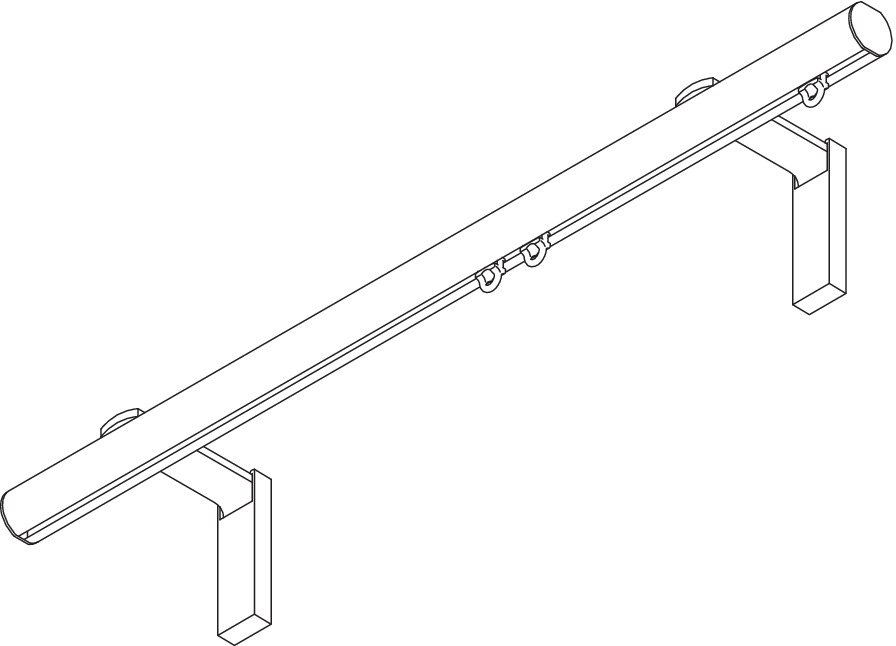 SG 7600M 23mm Hand Operated - Metropole Curtain Pole System